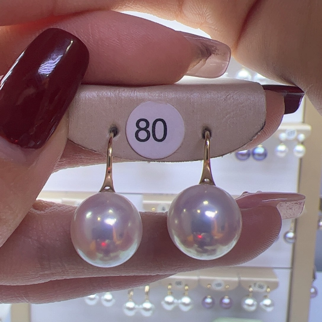 淡水珍珠耳饰18K金镶嵌