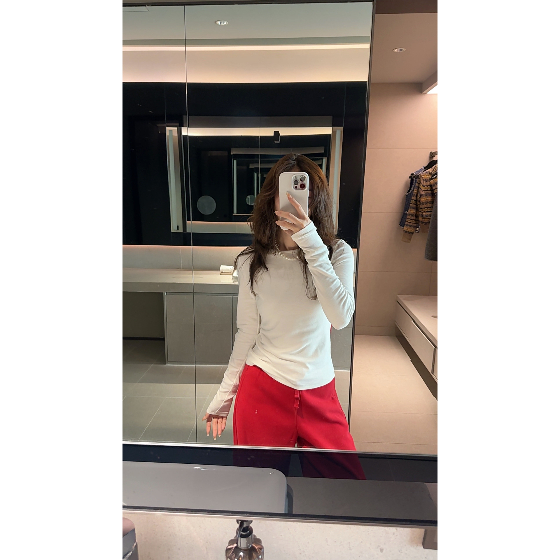 (魔力T恤）百搭款弹力磨毛圆领内搭T