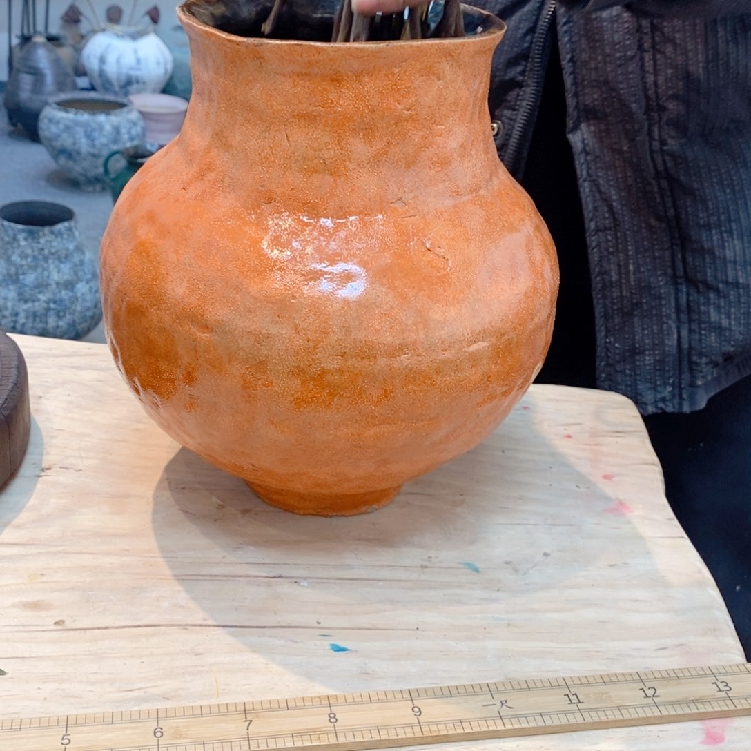 瓶景德镇手工花器 盘泥 微瑕 包破损不包售后