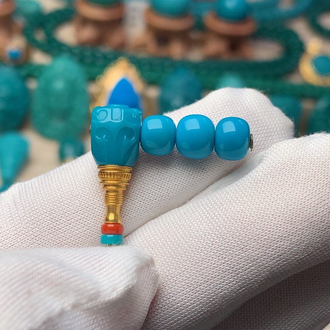 未镶嵌绿松石珠宝奇石6.3mm