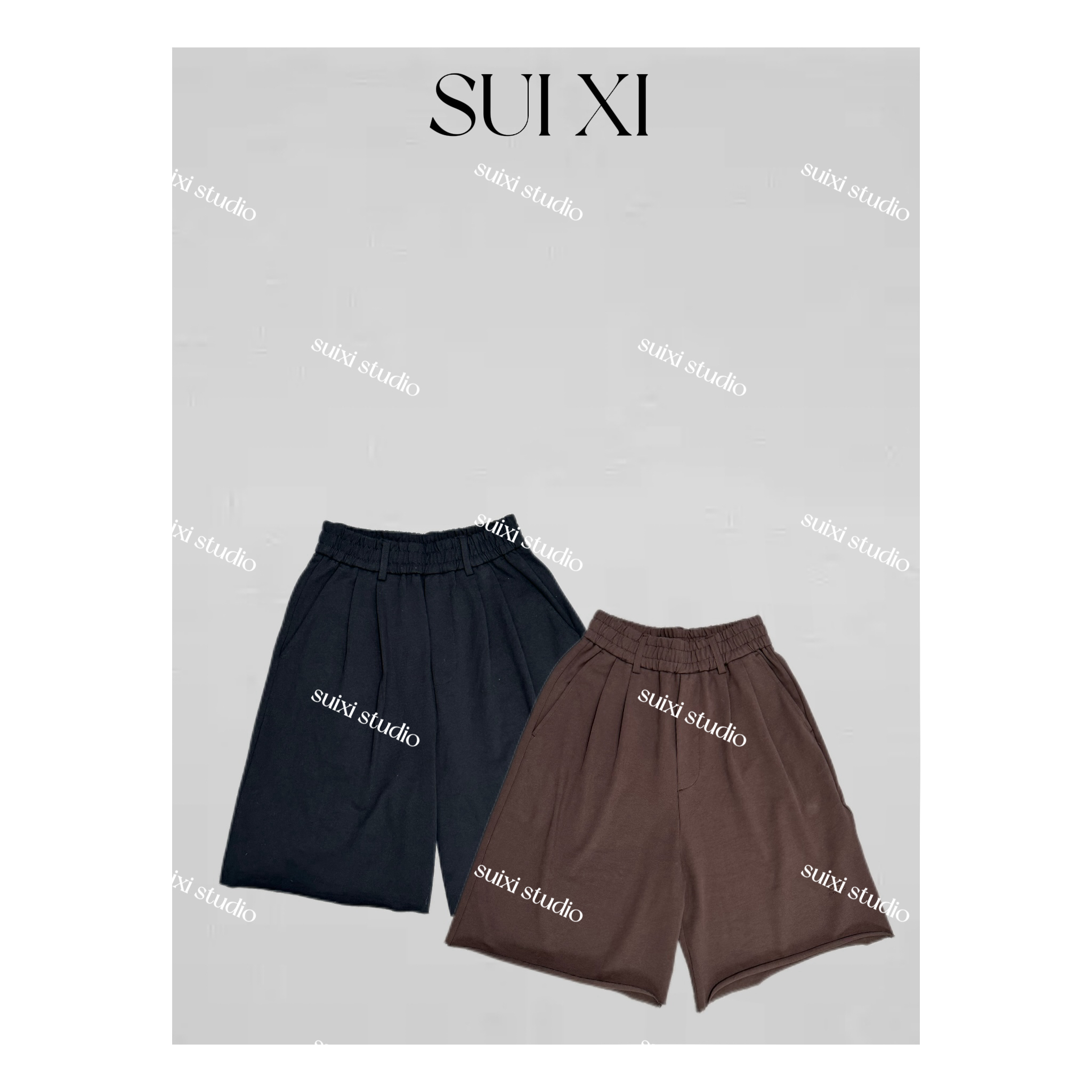 (53021)微卷边工艺极简短裤