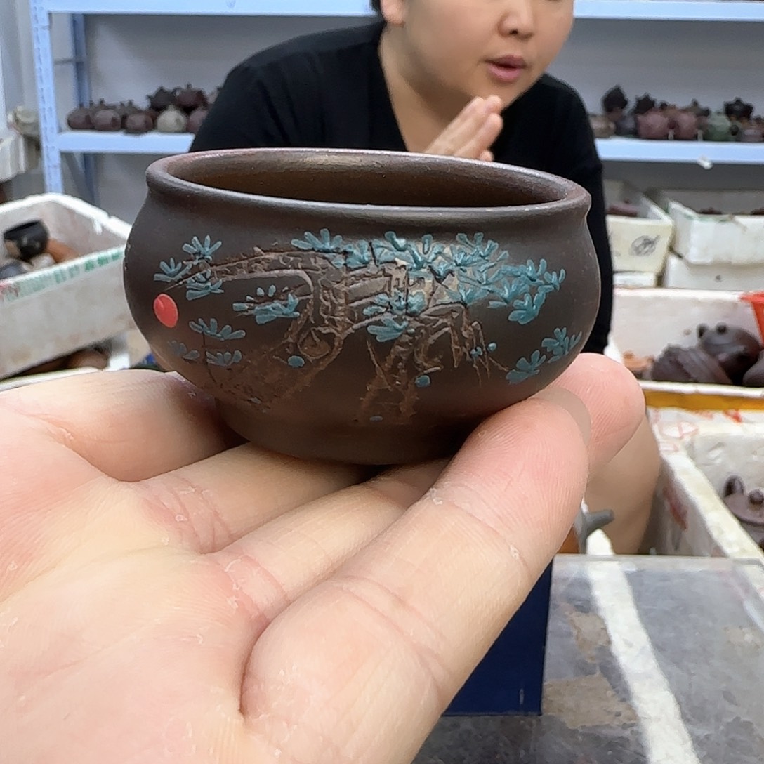 茶壶紫砂宜兴紫砂壶瑕疵处理