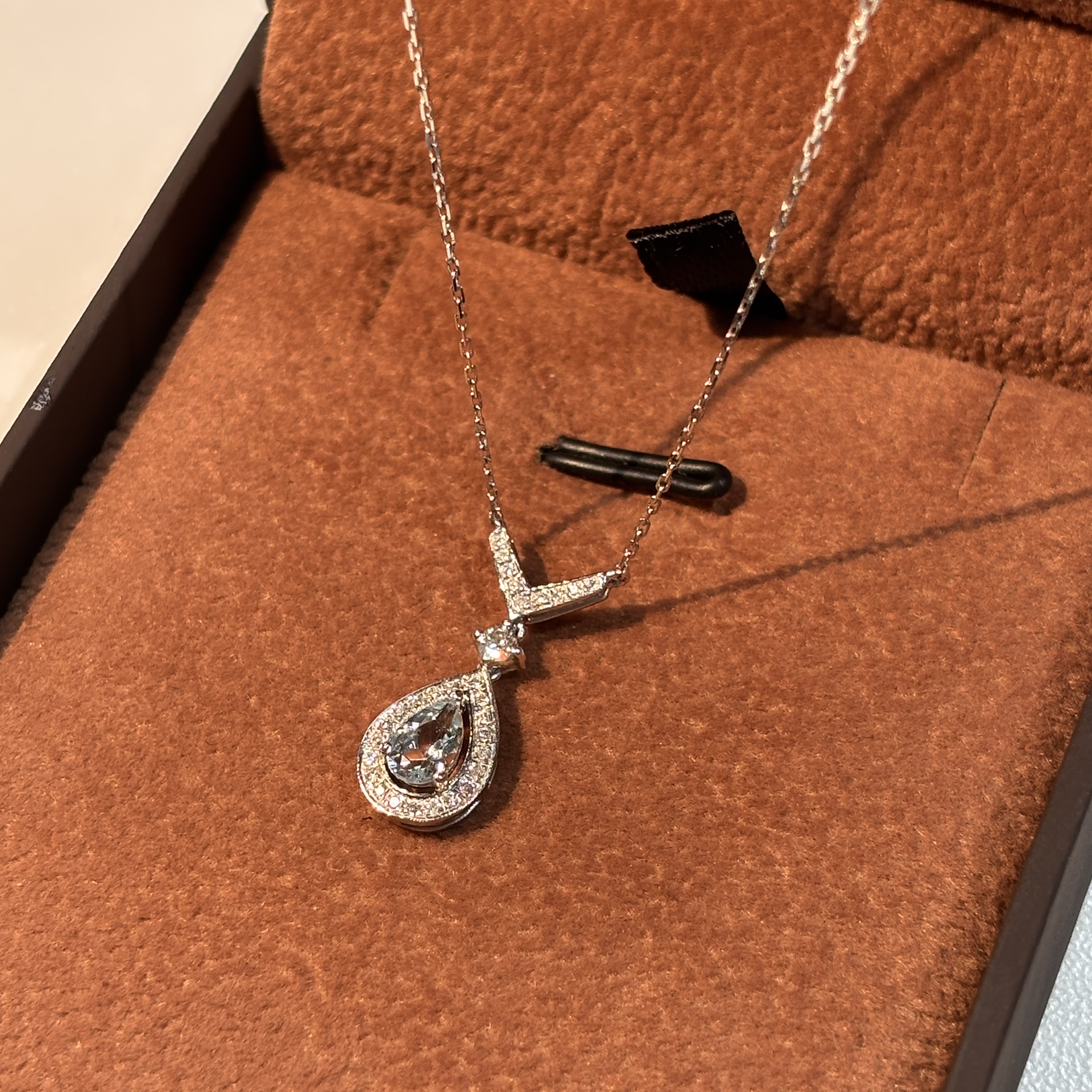 【KK珠宝】v海蓝宝水滴套链