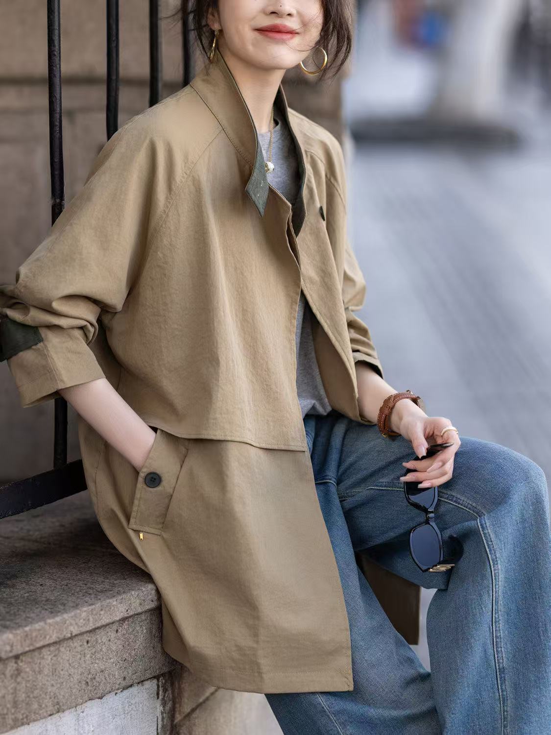 丽姐家风衣，默认微瑕，不退不换，介意勿拍