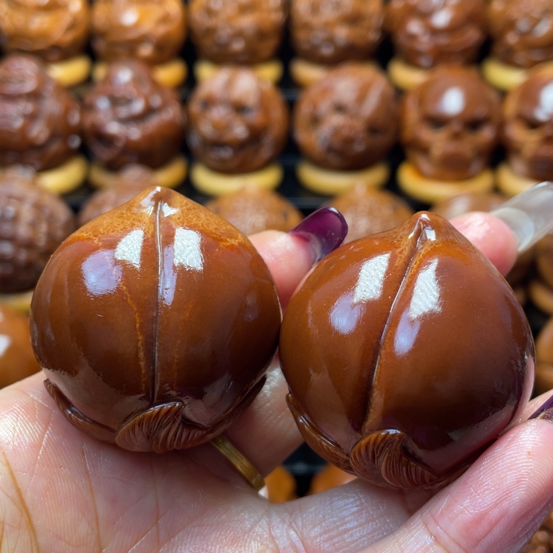 橄榄核把件橄榄球