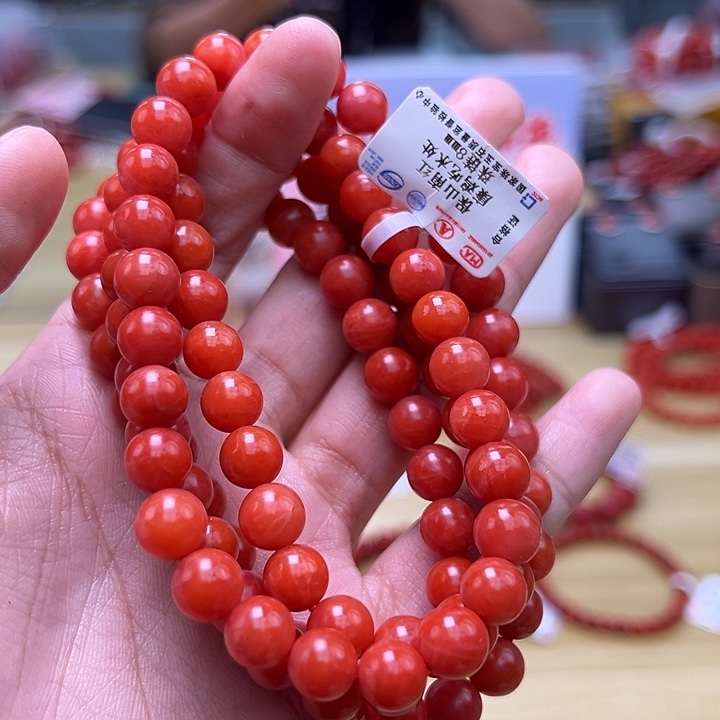 南红玛瑙多样性发一，卡8mm未镶嵌