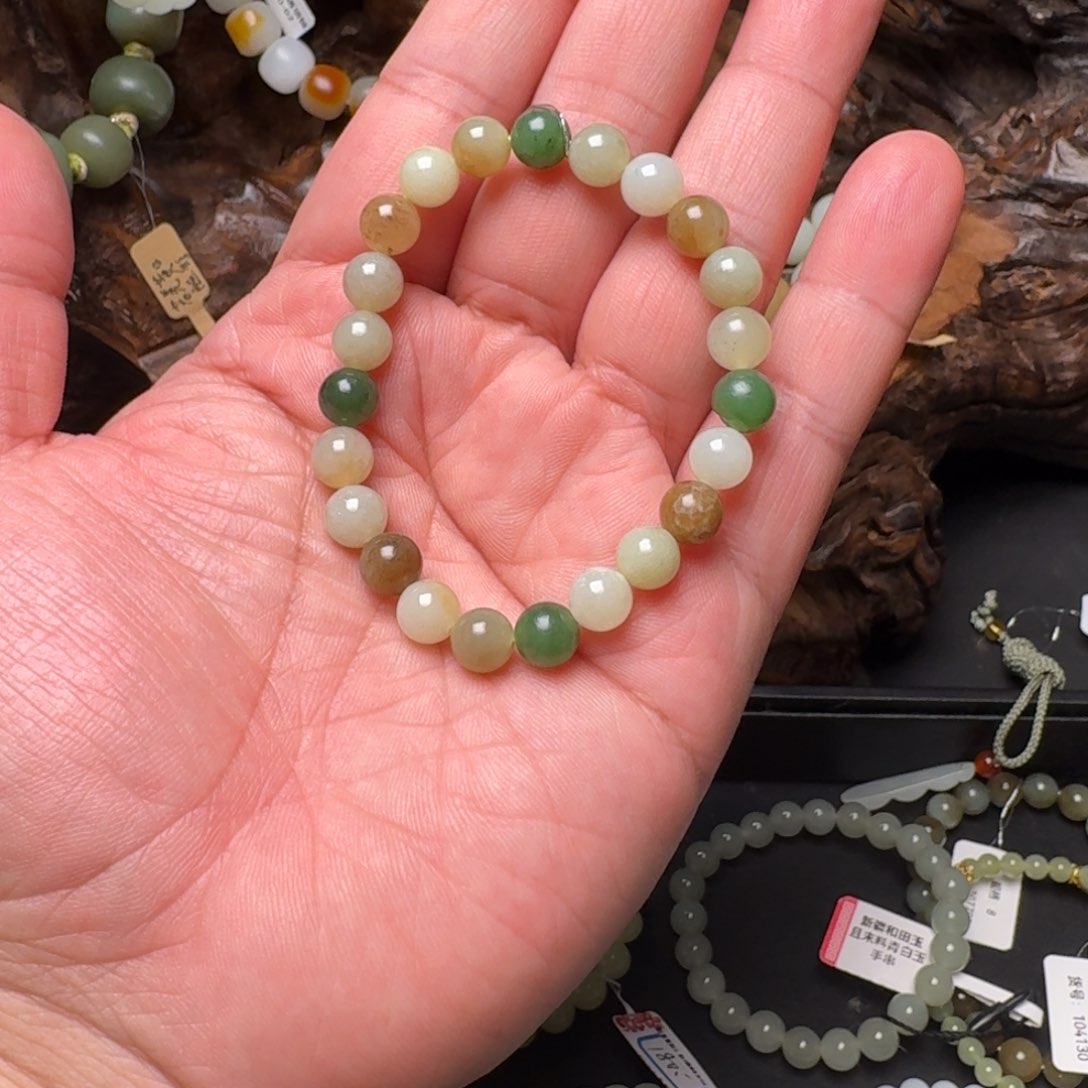 和田玉手链未镶嵌8