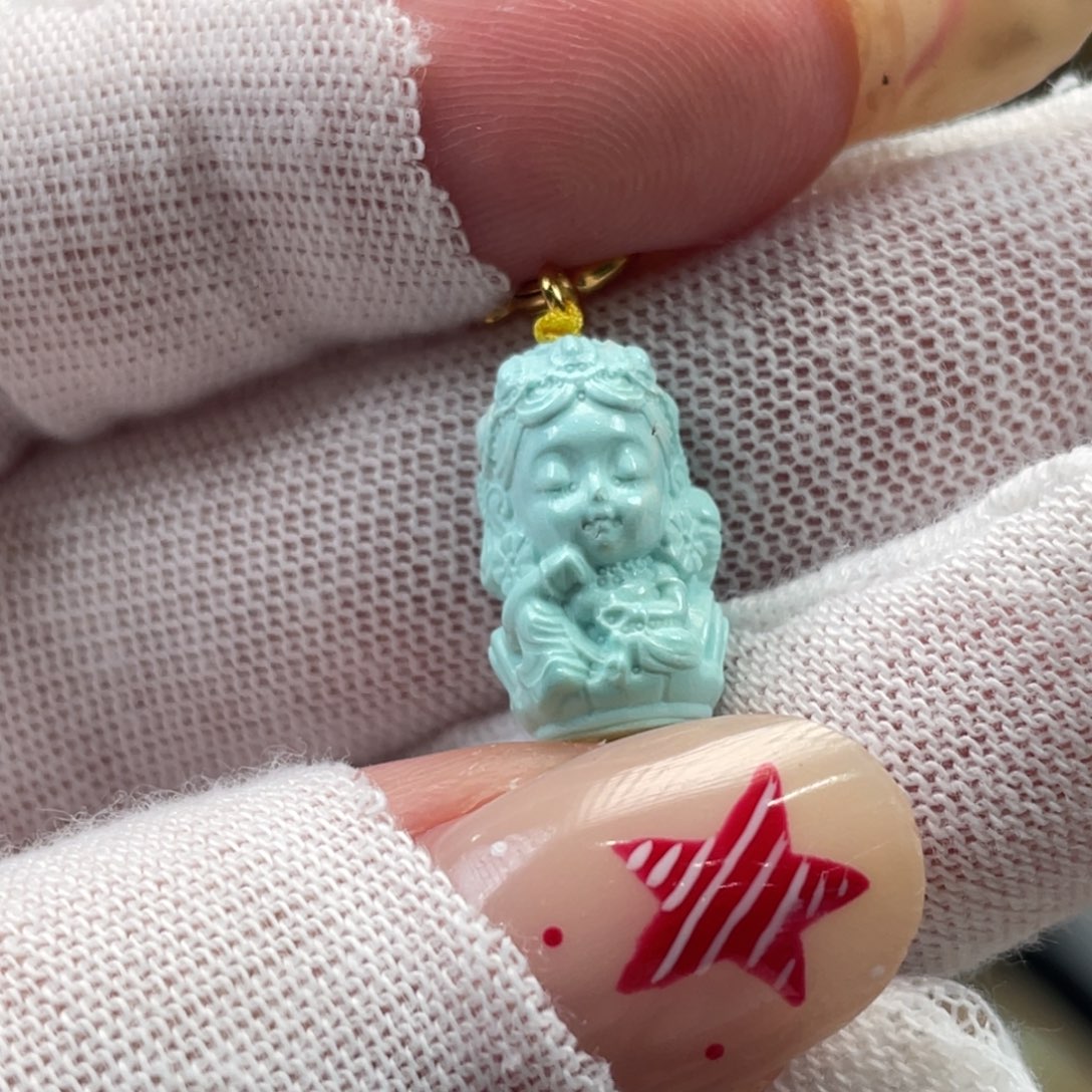 绿松石未镶嵌挂件