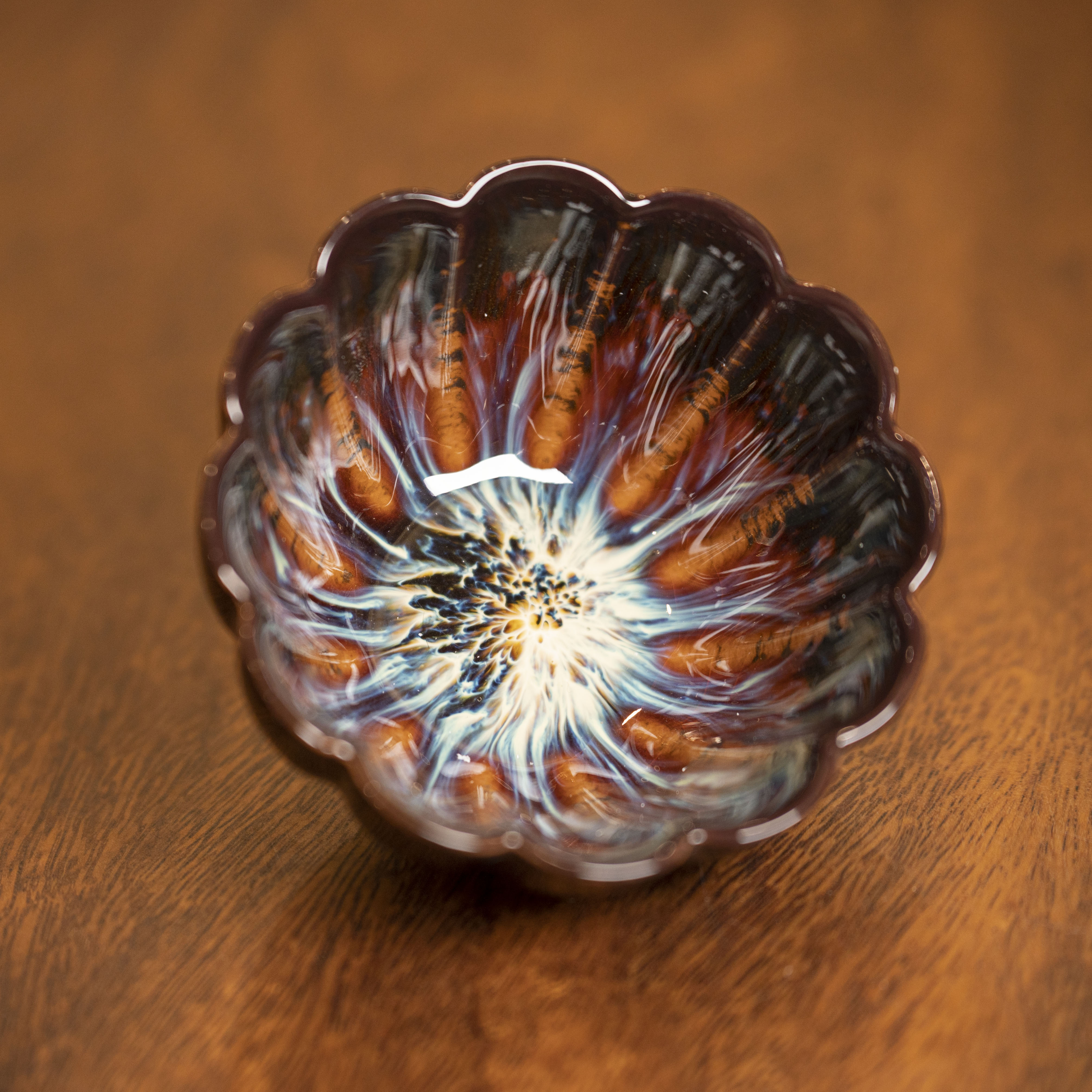 17号—大号窑变砂金主人杯莲花杯