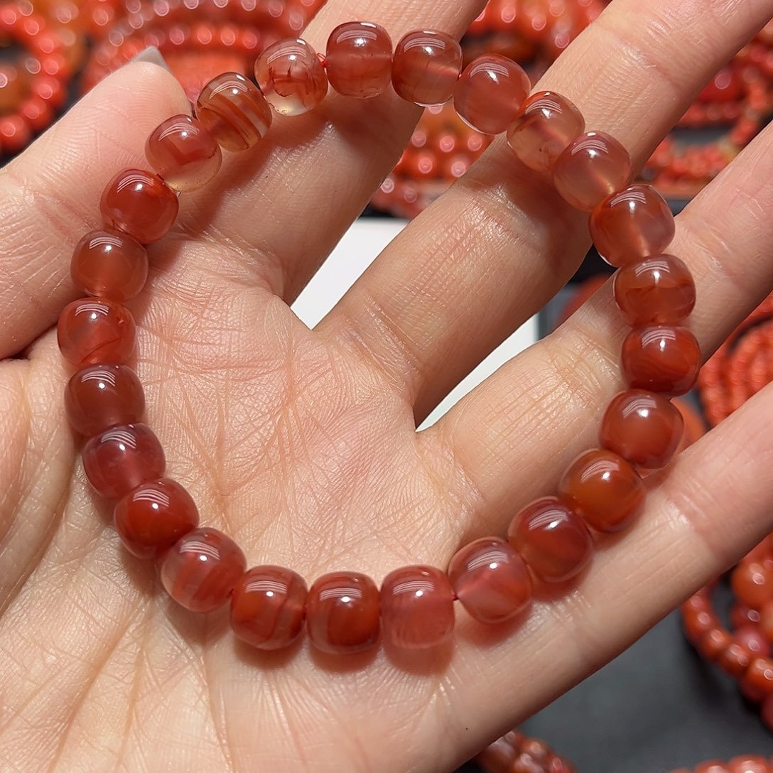 南红玛瑙手链未镶嵌