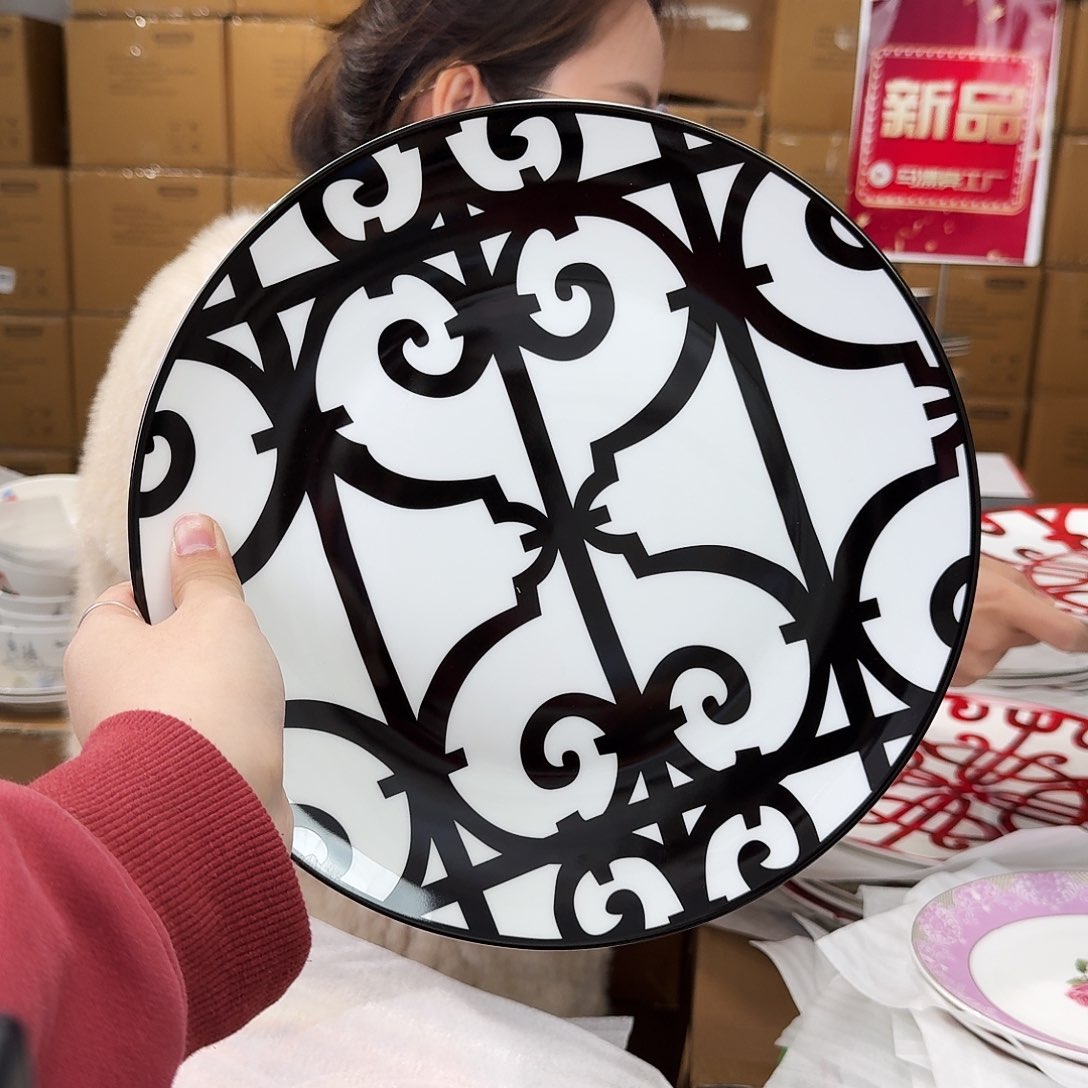 骨瓷高骨10.5英寸平盘27cm一个外贸骨瓷