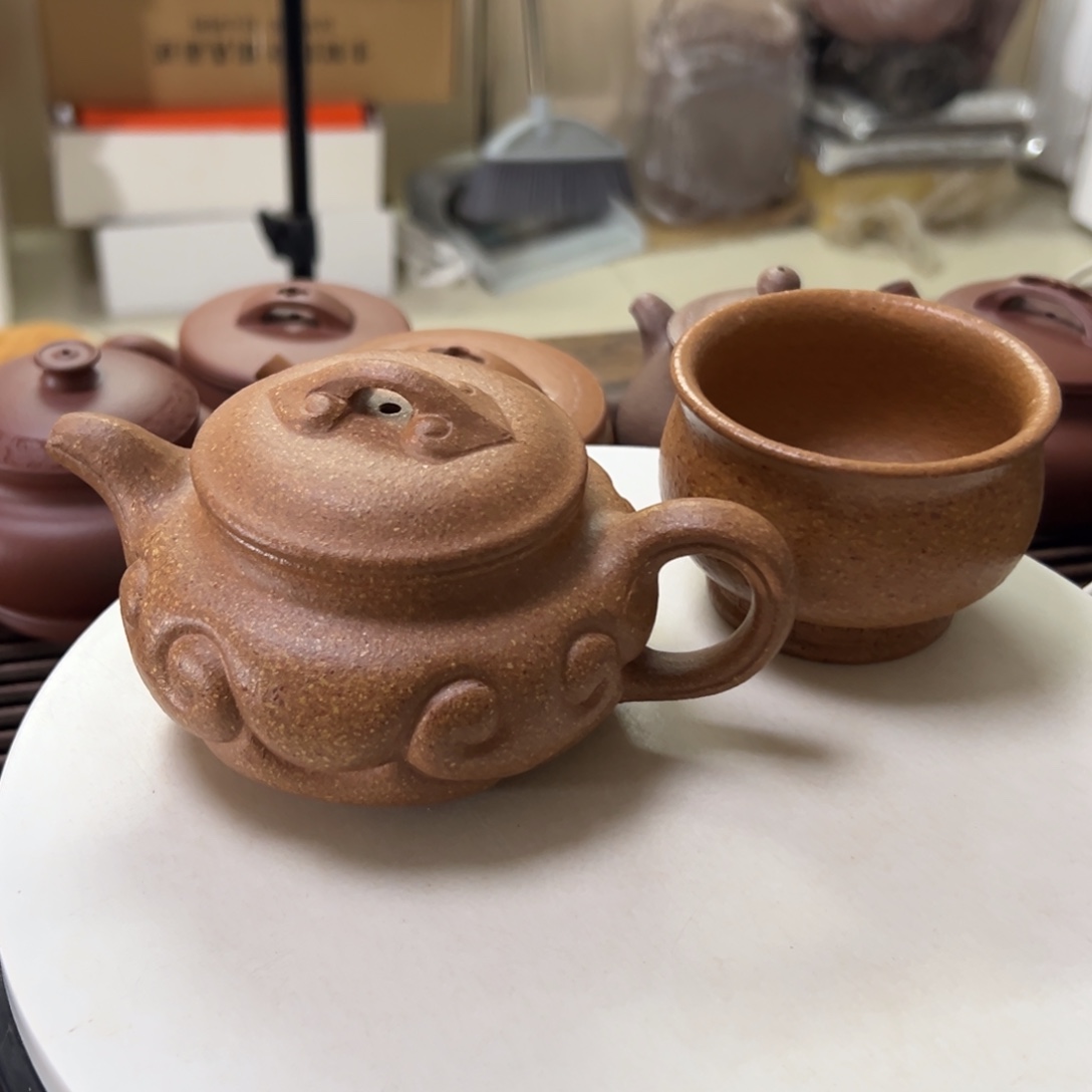 腊***梅茶壶紫砂黄将破如意仿古200