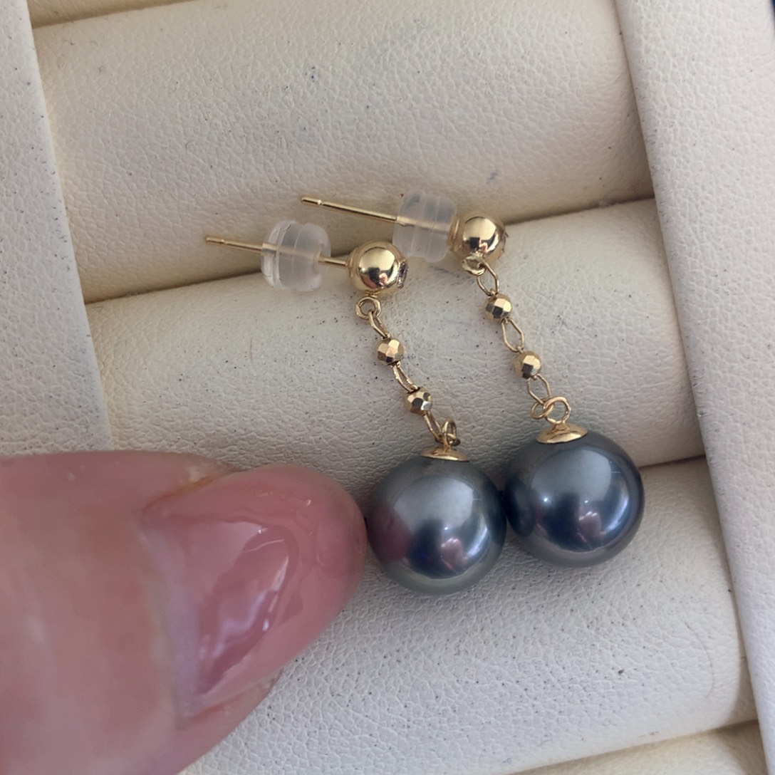 海水珍珠耳饰18K金镶嵌