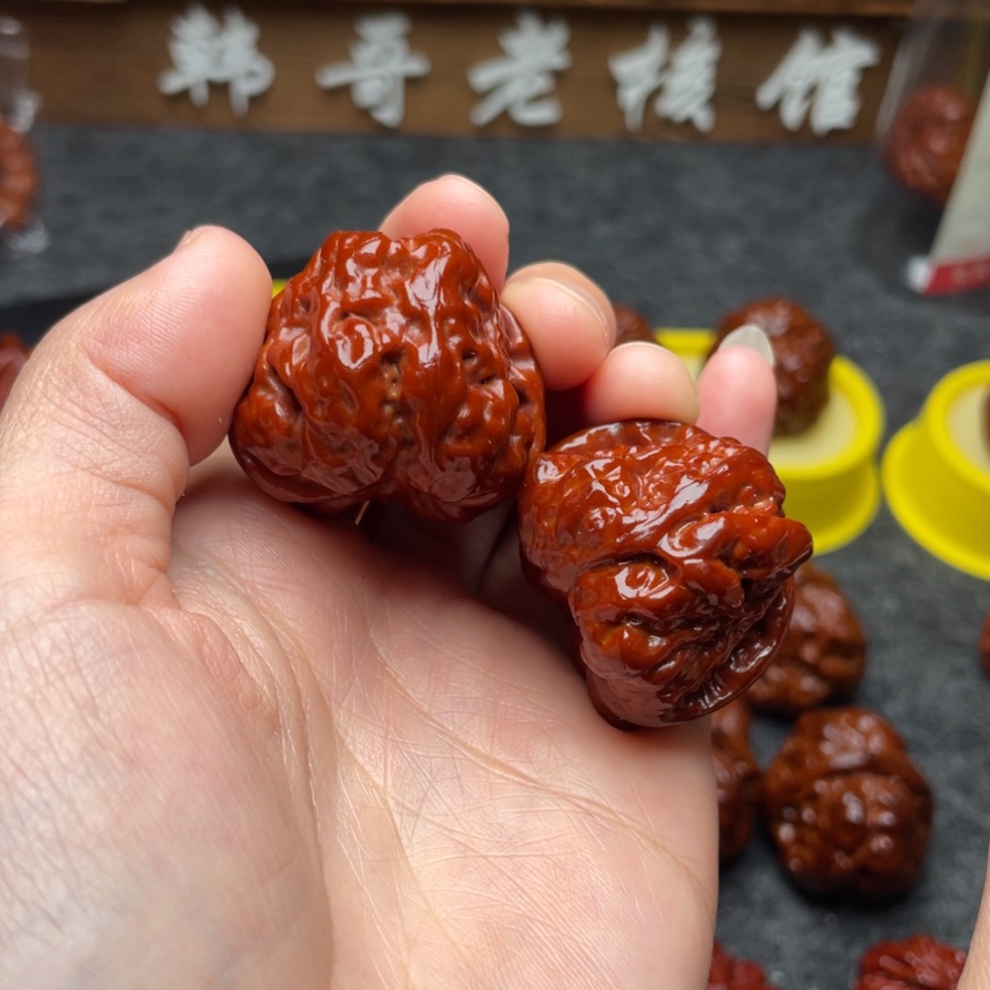 吊坠文玩核桃文玩核桃 手把件 蛤蟆头 34