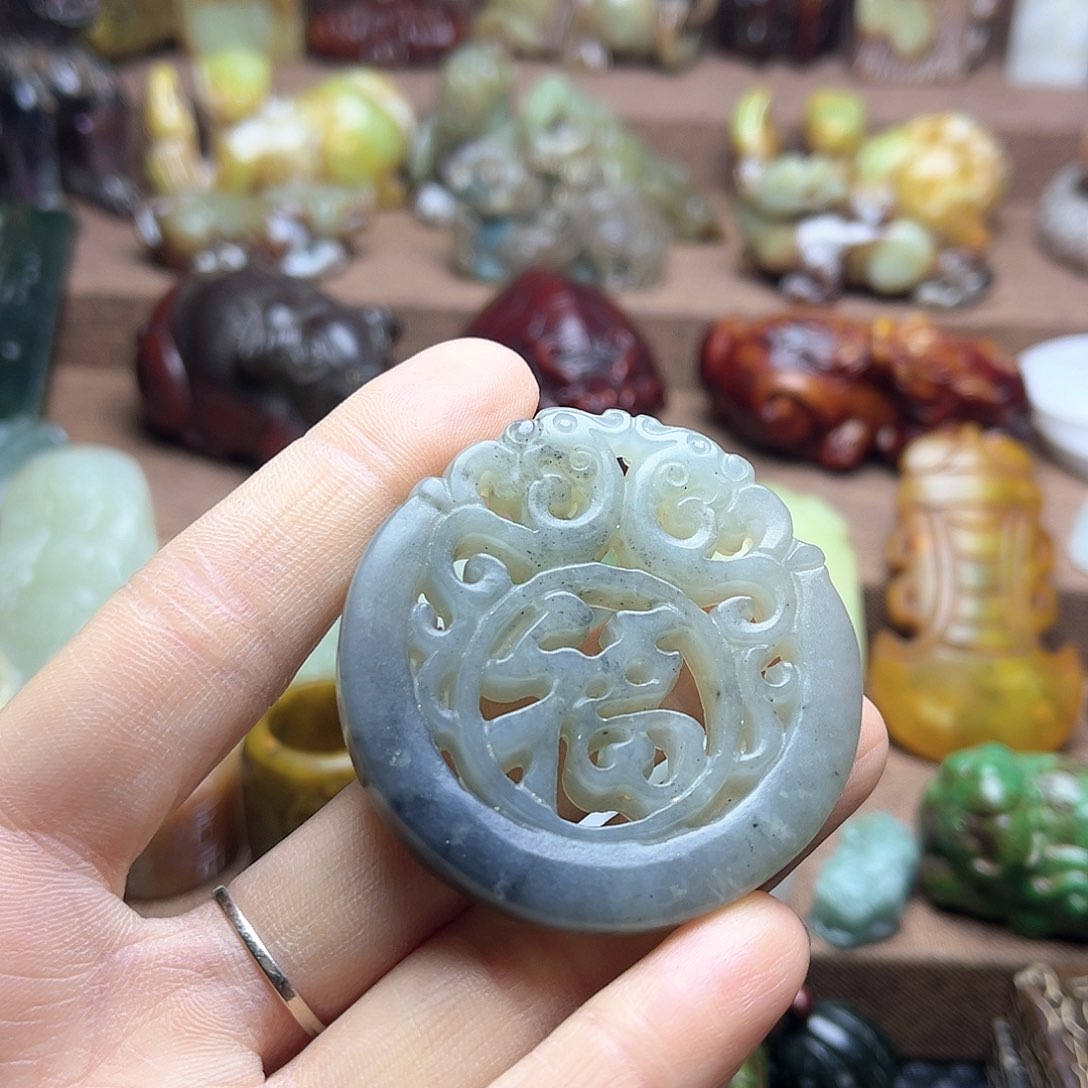 白玉菩提吊坠91。。