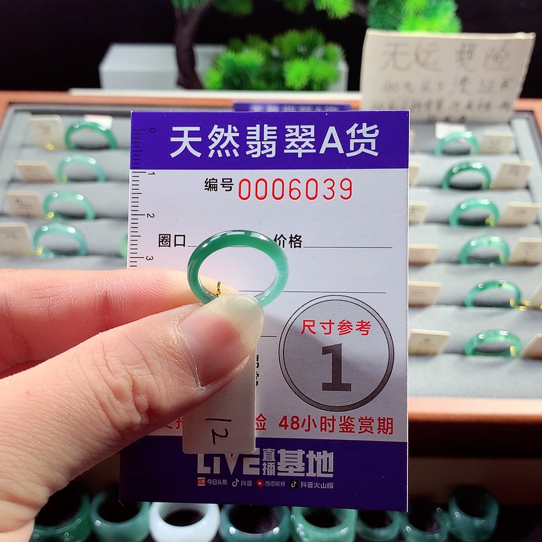 翡翠戒指未镶嵌猪*12号