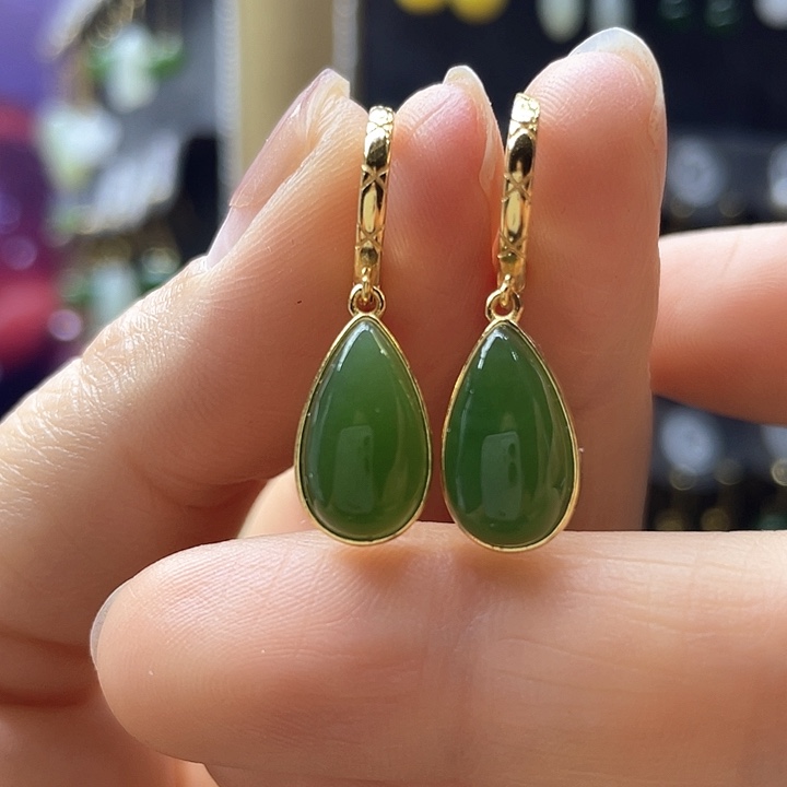 和田玉银S925镀金镶嵌颈饰