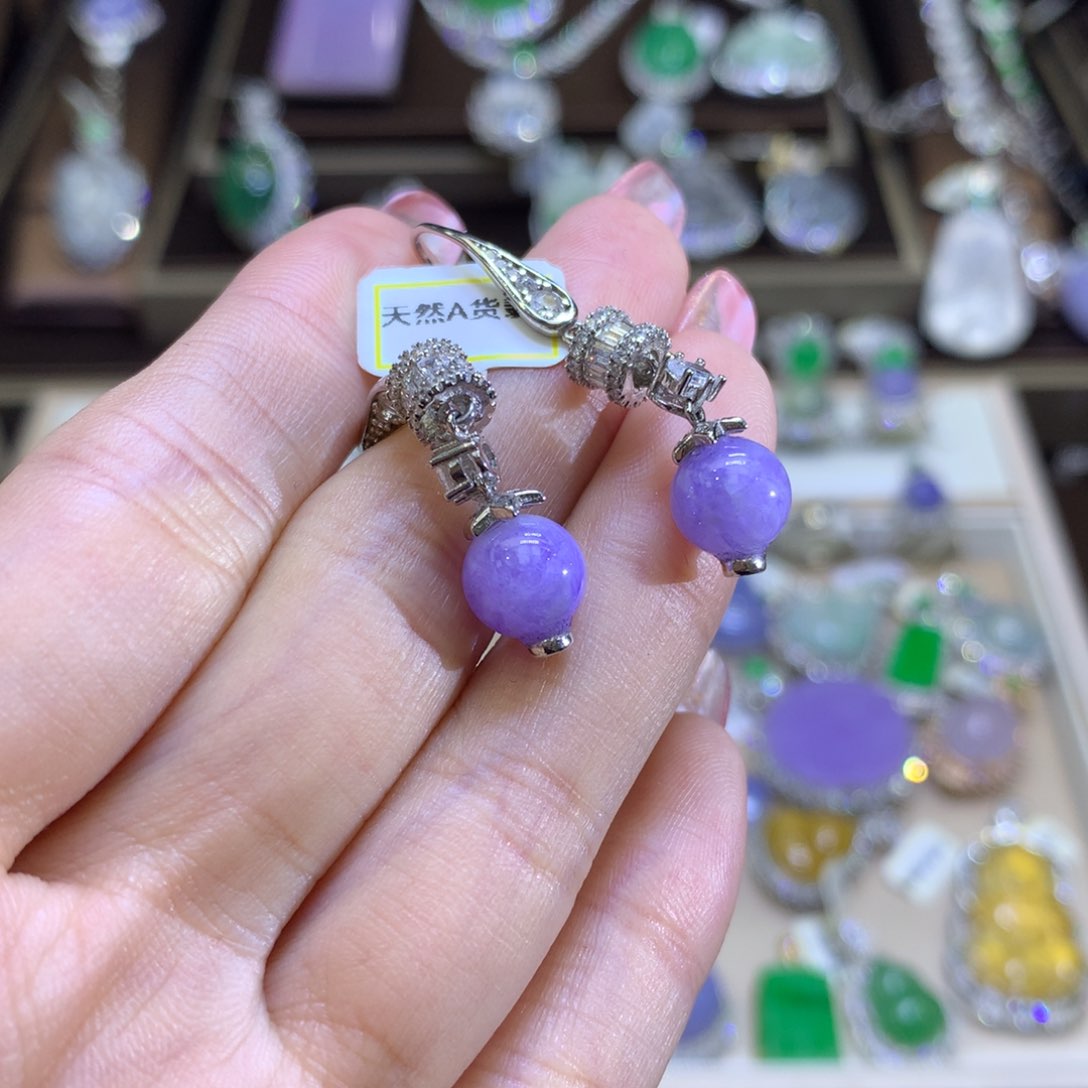 翡翠挂件银S925镶嵌翡翠