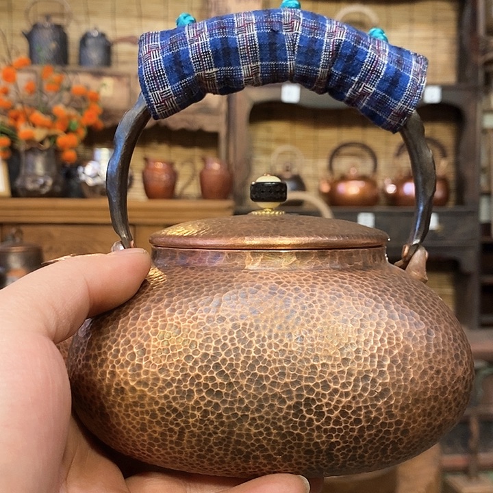 人**火今语择物 紫铜方壶1000cc