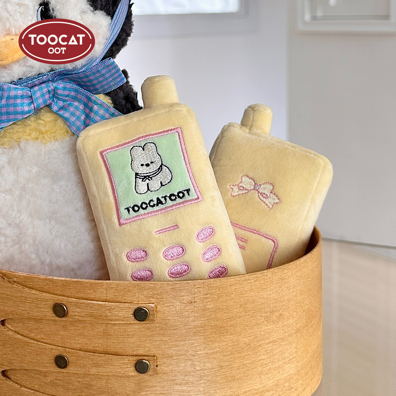 TOOCATOOT狗狗发声玩具手机毛绒猫玩具耐咬磨牙解压宠物装饰礼物