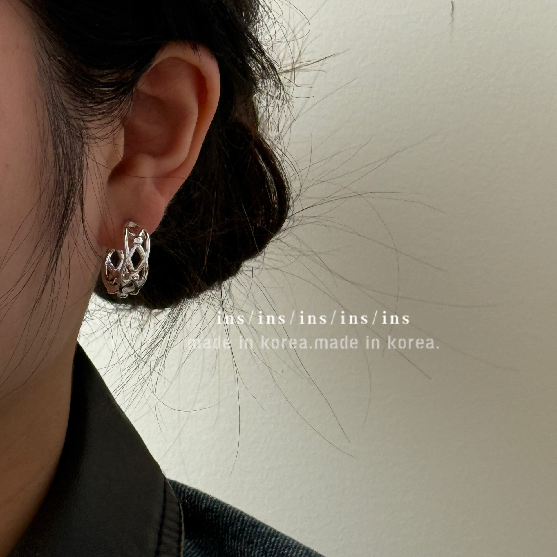 铜合金树脂戒指 默认微瑕 活口指环光面镶嵌饰品个性银戒手工