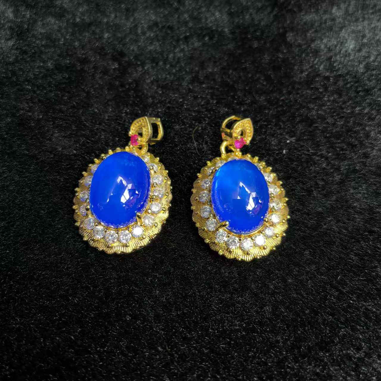 培育蓝宝石CT3290【任会长珠宝】蓝宝石吊坠-配链-多样性只发一件