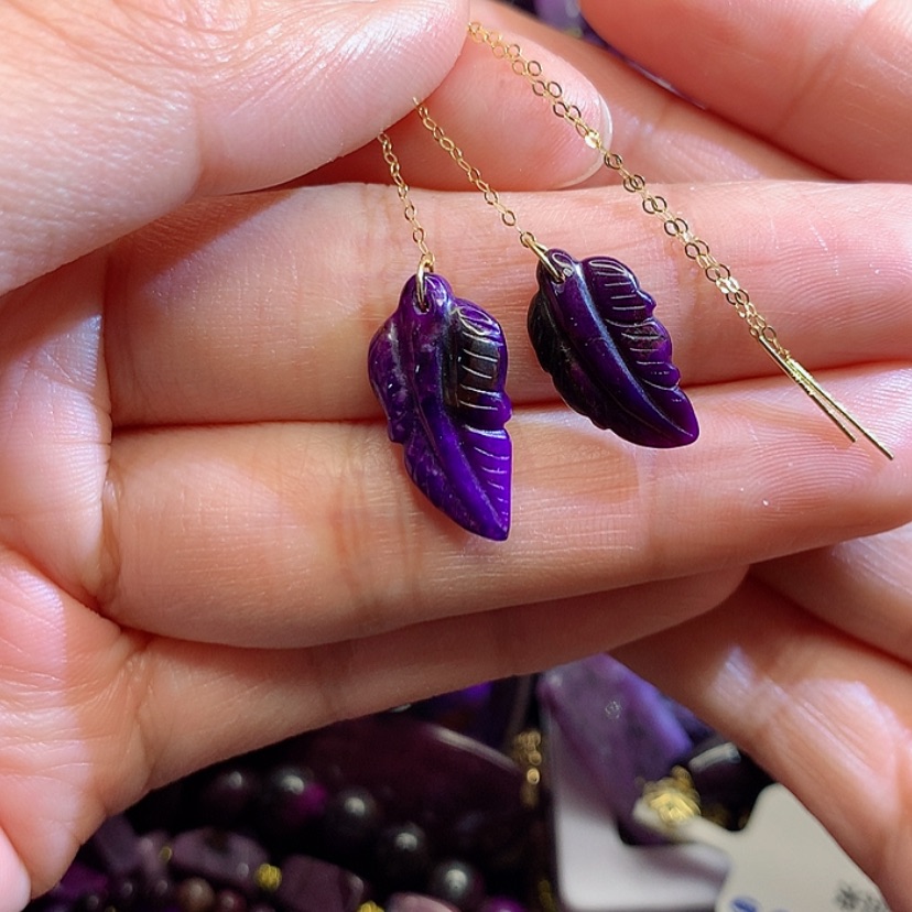 【闪购商品】苏纪石（舒俱来）耳线18K金镶嵌