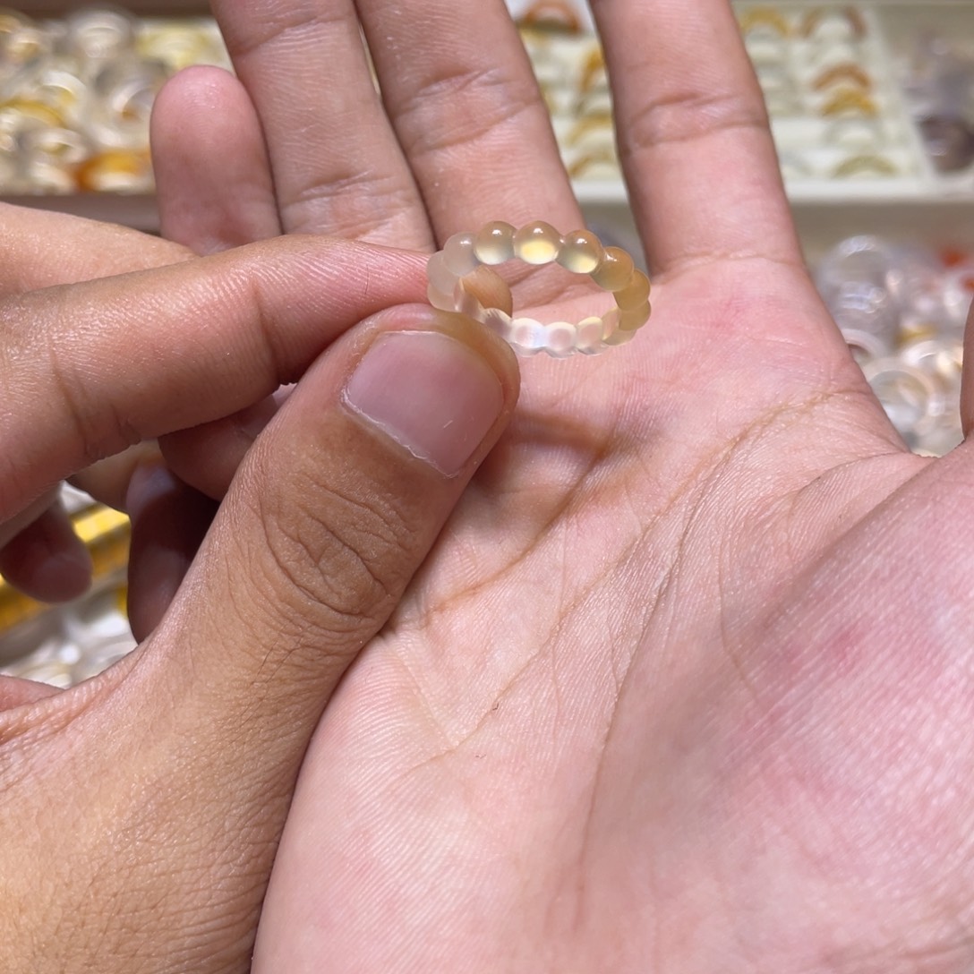 玛瑙/玉髓未镶嵌戒指62号港12