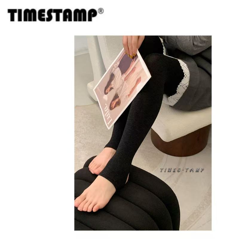 【TIMESTAMP】2025/640005秋冬新款时尚百搭连脚踩脚打底裤