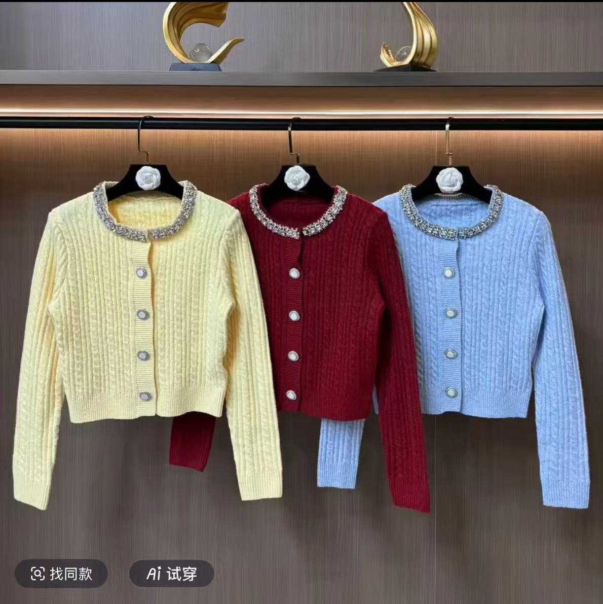 25196 小香风 厚款针织女套头款常规款毛针织衫轻奢女装圆领