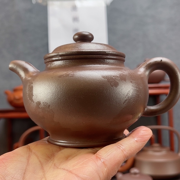 紫砂茶壶物**哥大水潭天青