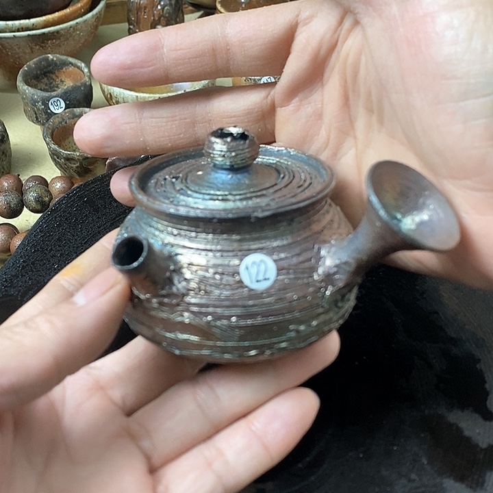 杯手工粗陶、柴烧茶器