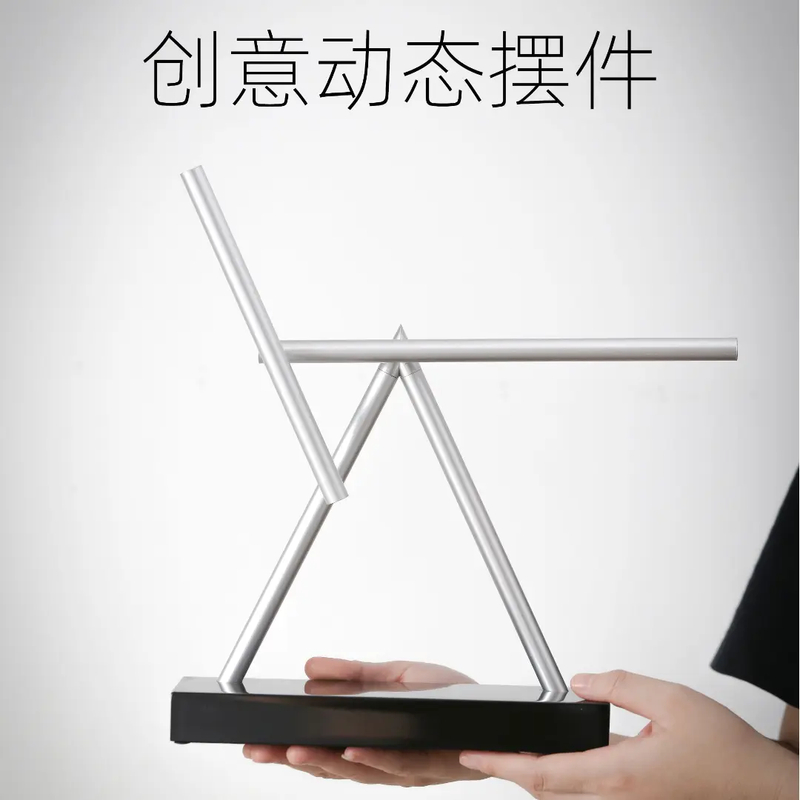 【正版亮面】轻奢钢琴烤漆永动机摆件钢铁侠混沌摆解压乔迁高档礼品