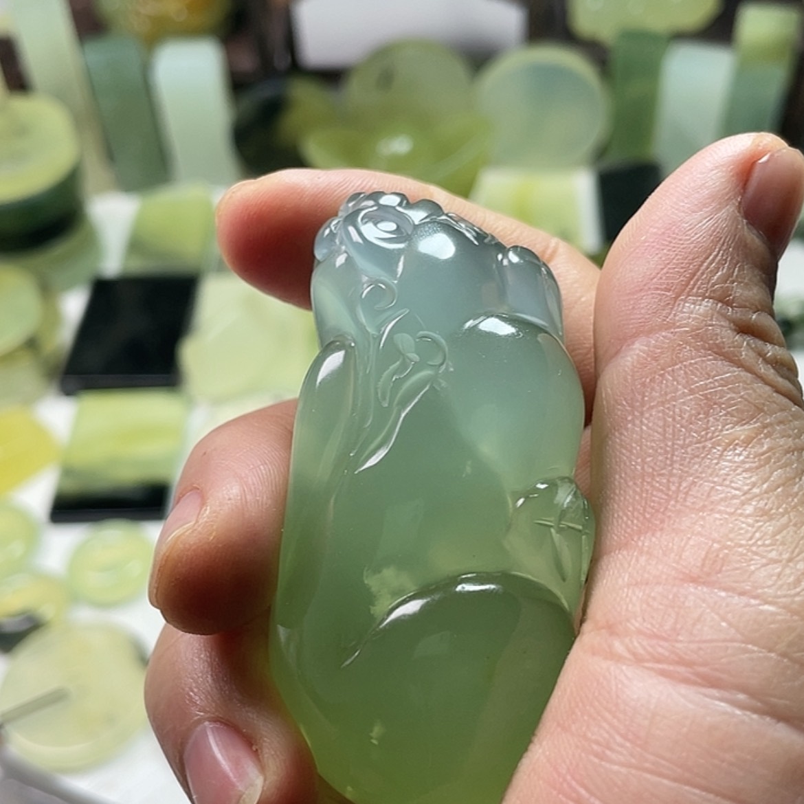 【闪购商品】岫玉挂件未镶嵌由**道