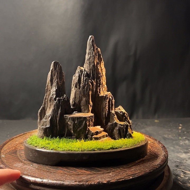 007手工制作宋山石盆景