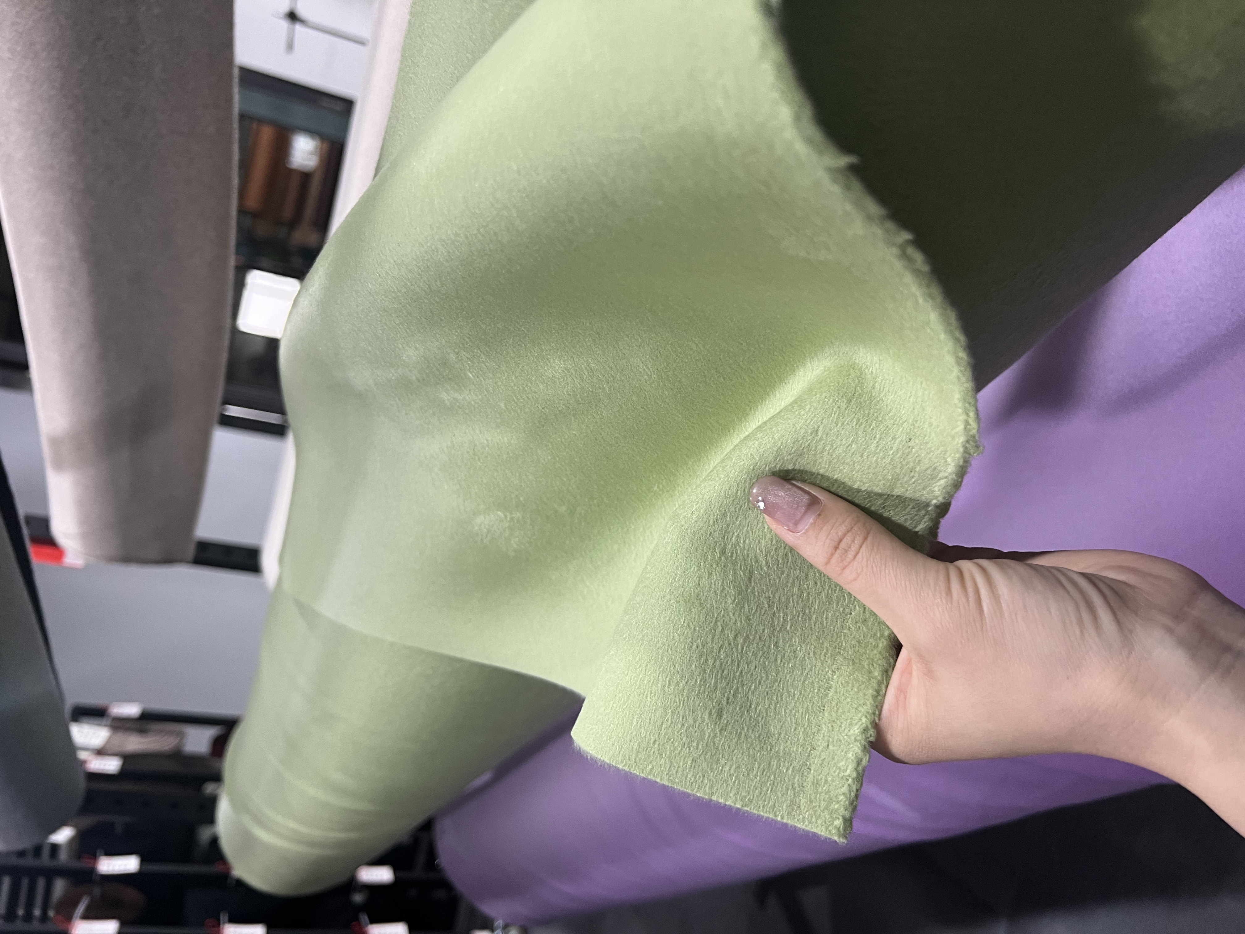 [绿色系]10%山羊绒 大衣面料 布料 量身定制大衣外套披肩 裁缝