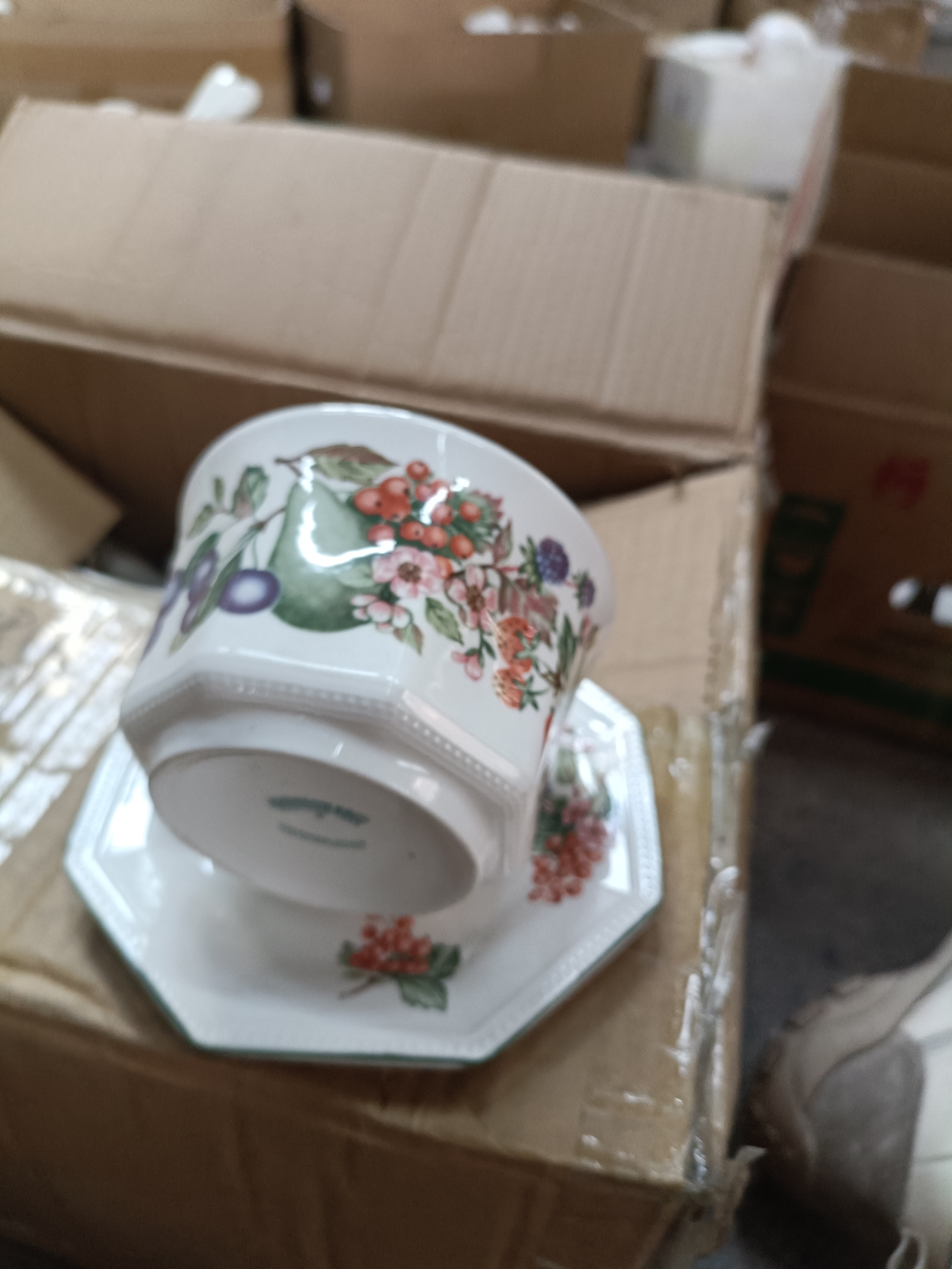 国营尾货八角水果碗碟一套《遐思品介意勿拍》