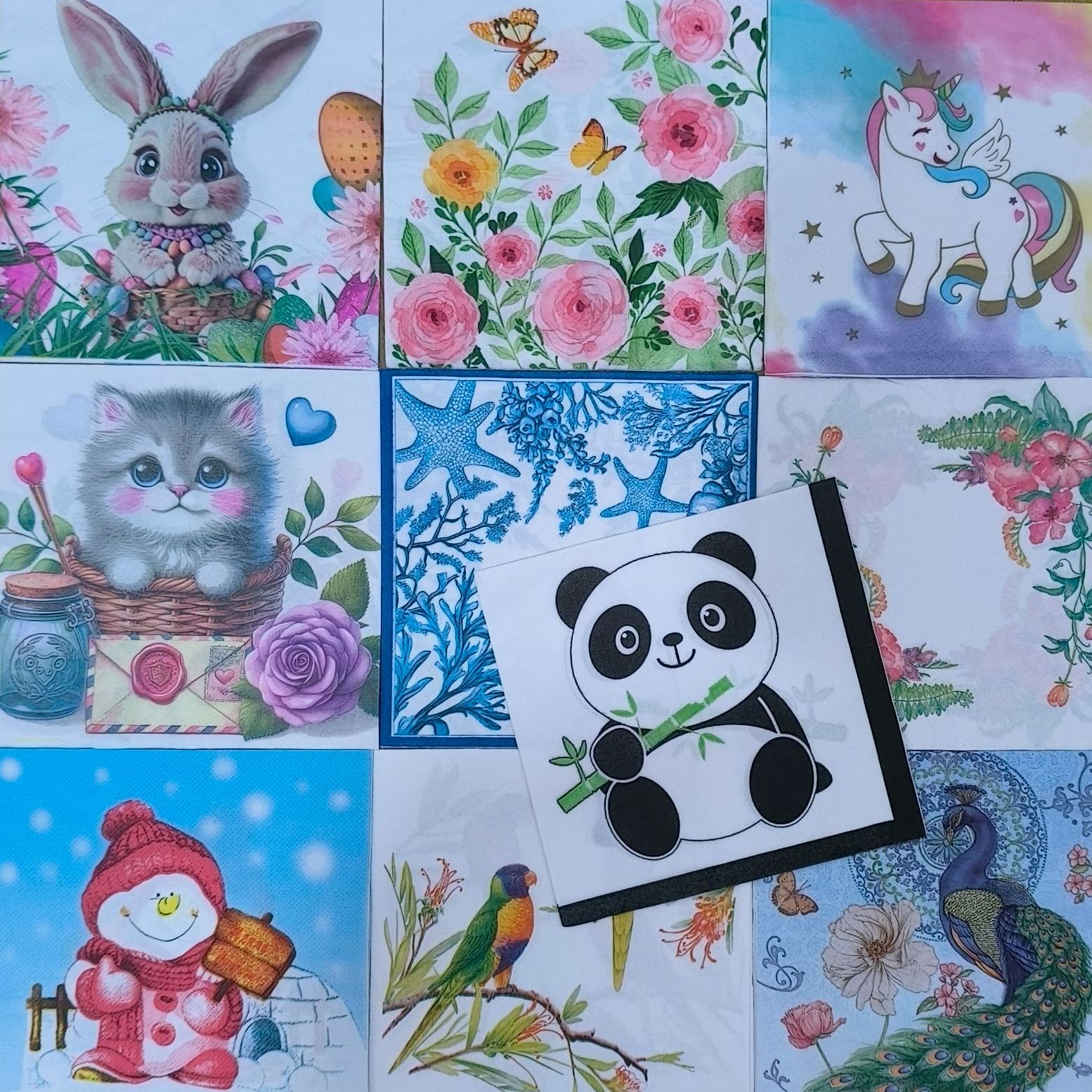 【冬天精选-手工专用图纸】胶水拼贴专用图纸通用手工课DIY精美材料