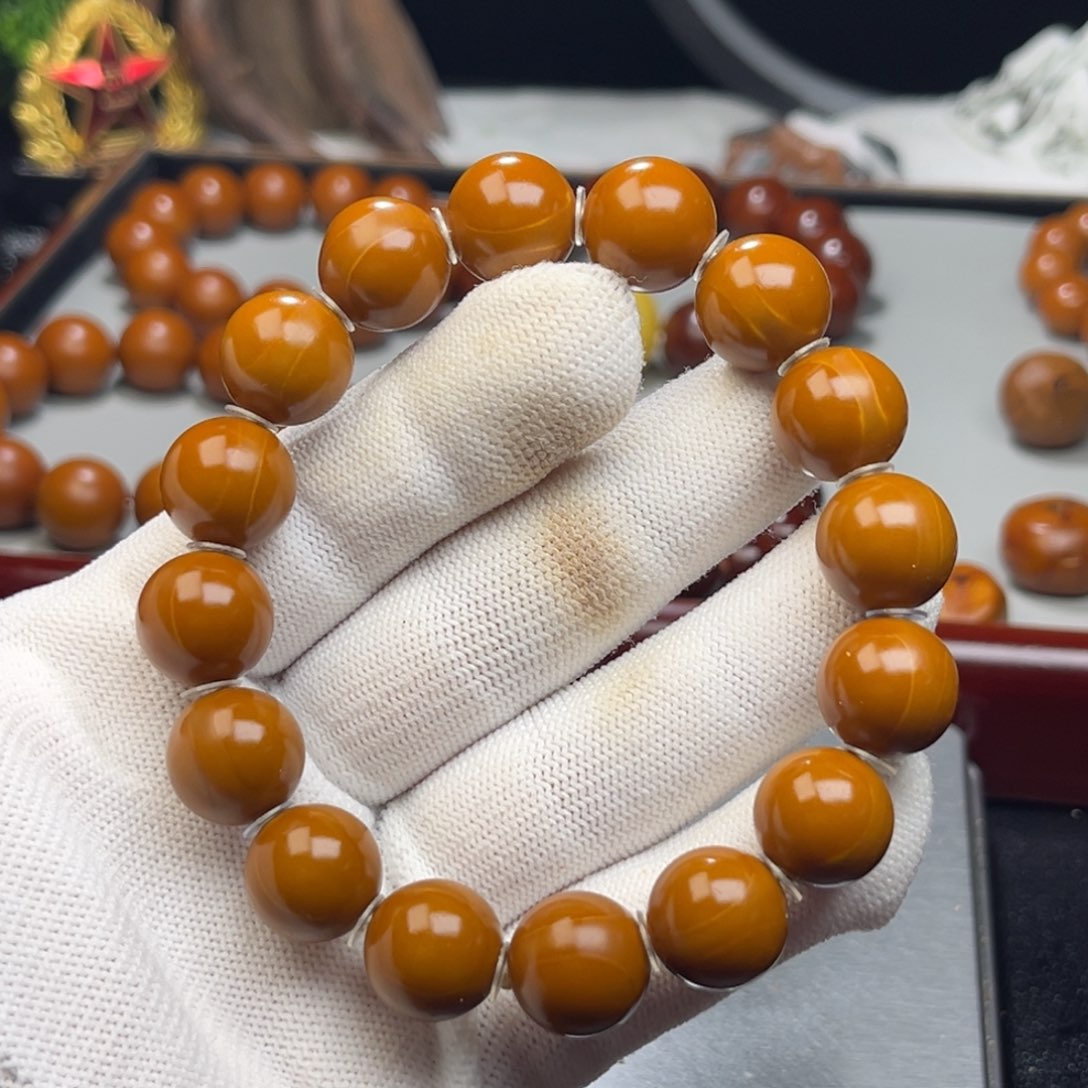 橄榄核手串俊*1.4+树王精品铁核 小孔