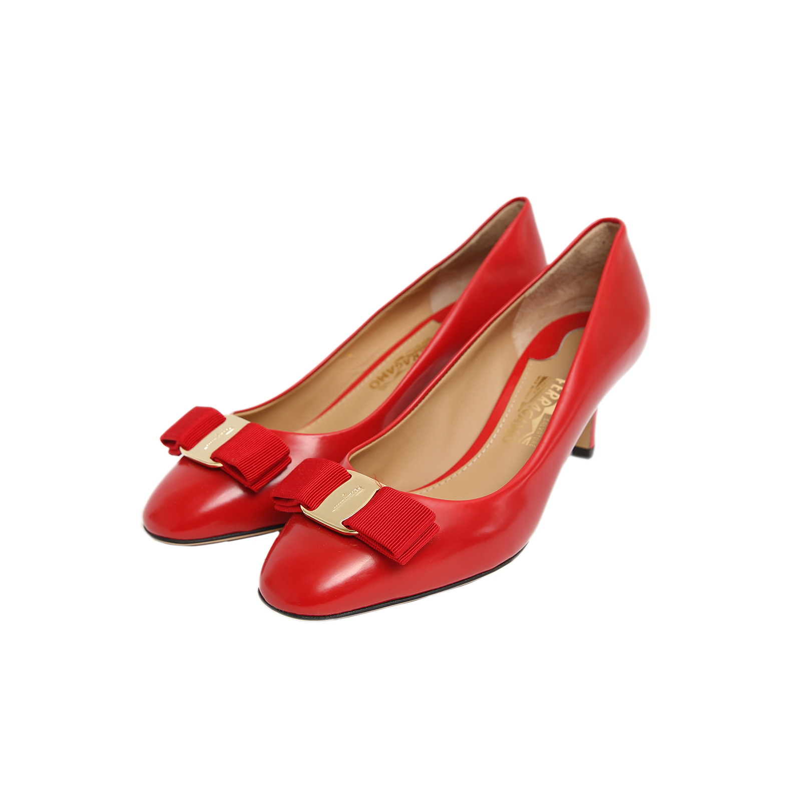 99新 FERRAGAMO/菲拉格慕 高跟鞋 红色 36.5码 P242984846