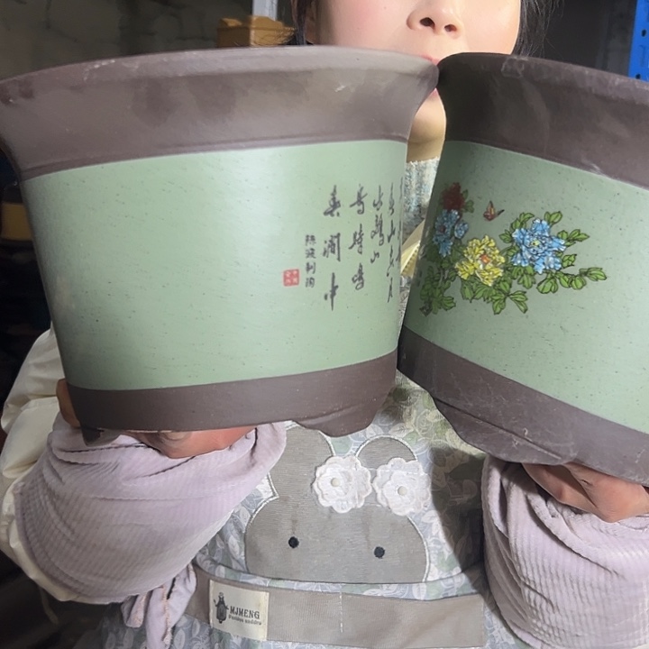 陈波绿金钟小一对花盆花盆花盆花盆