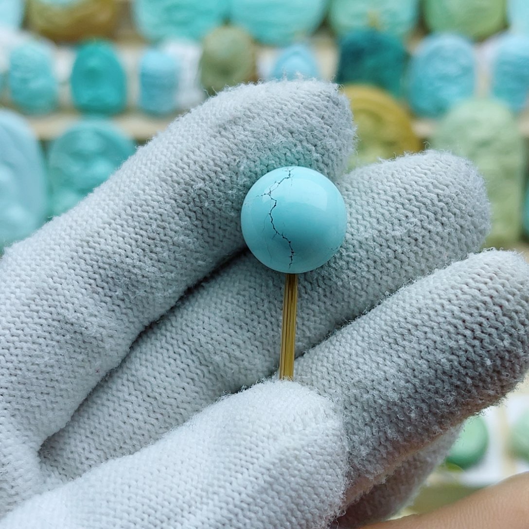 绿松石未镶嵌珠宝奇石13mm