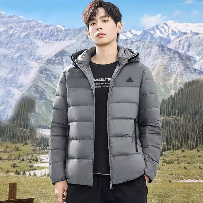 正品Adidas阿迪达斯男款冬百搭运动舒适休闲保暖连帽羽绒服JW6776