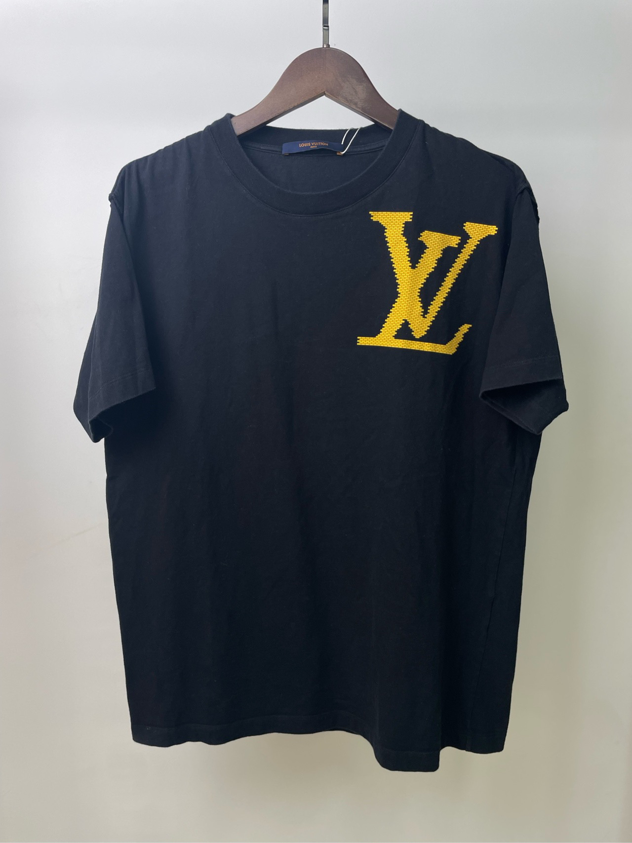 99新 LouisVuitton/路易威登 黑色黄砖短袖/M码/252232