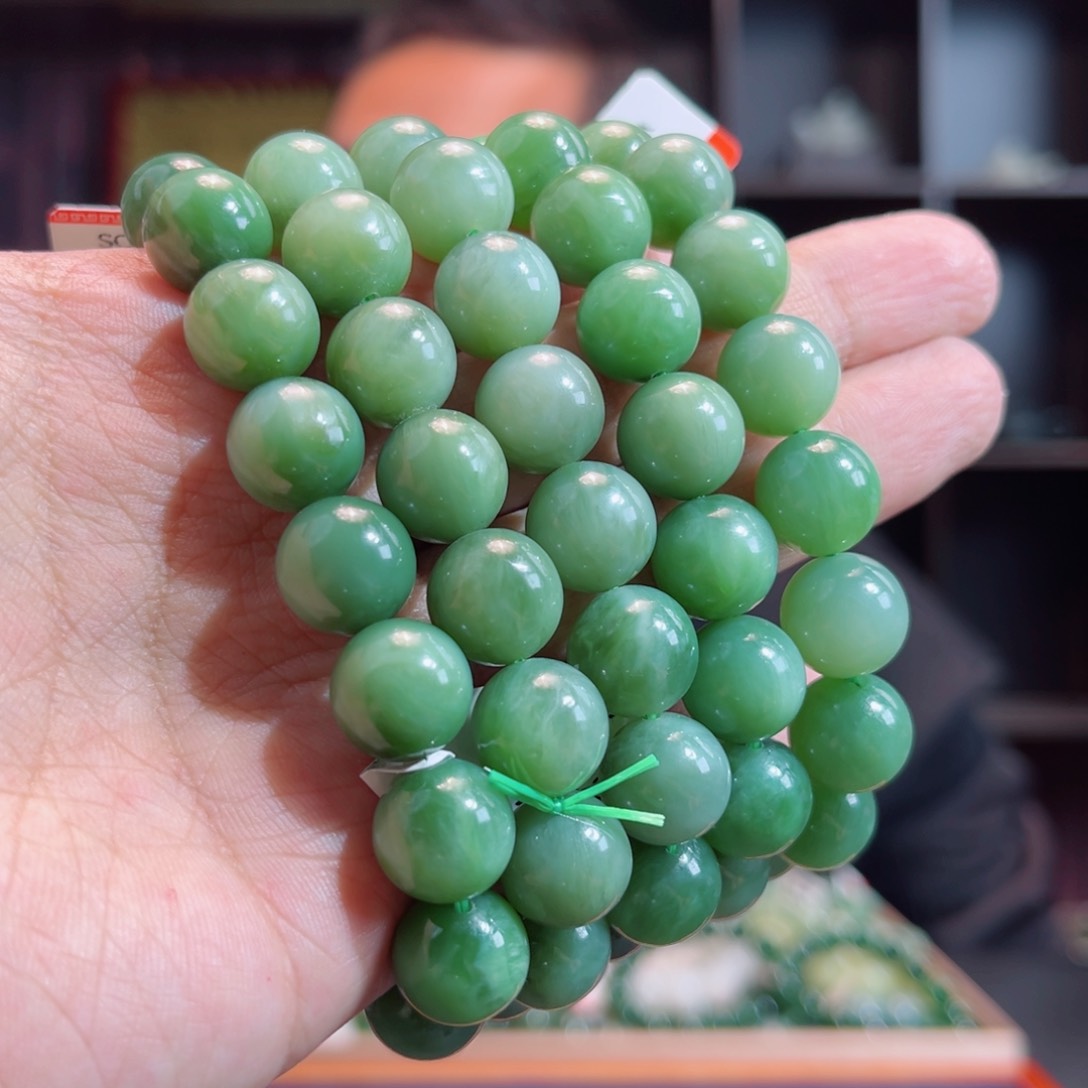 和田玉手链未镶嵌手串俄罗斯碧玉粉青多样性拍一发一12