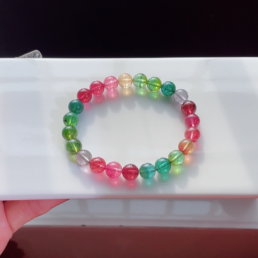 碧玺手链未镶嵌8.2mm左右