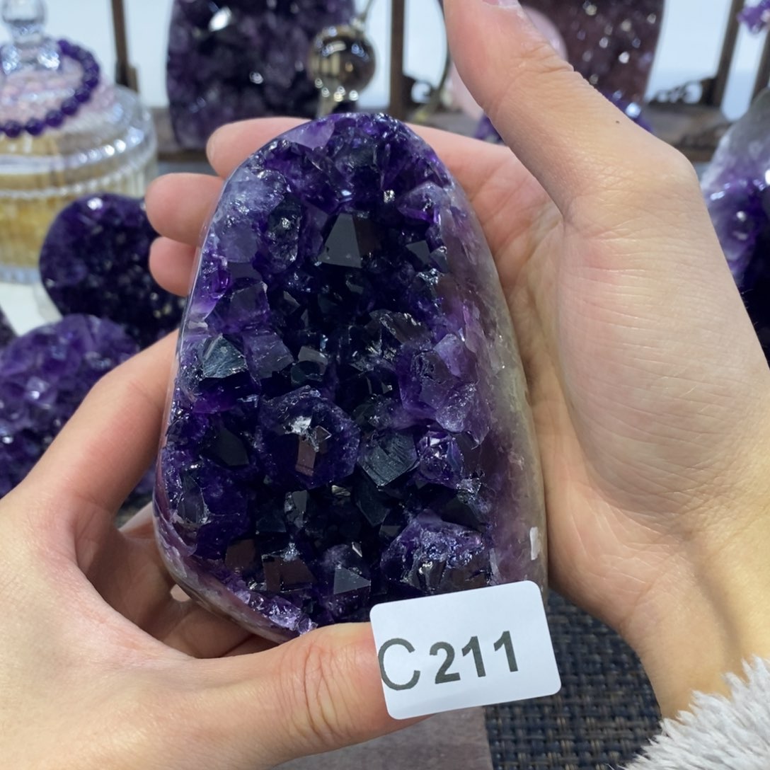 紫晶摆件摆件未镶嵌