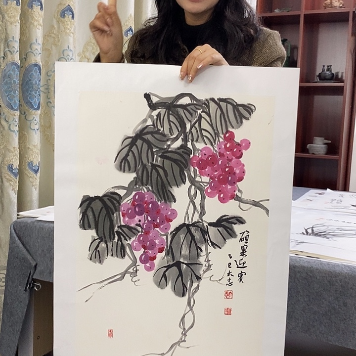 国画纯手绘国画写意作品43*63