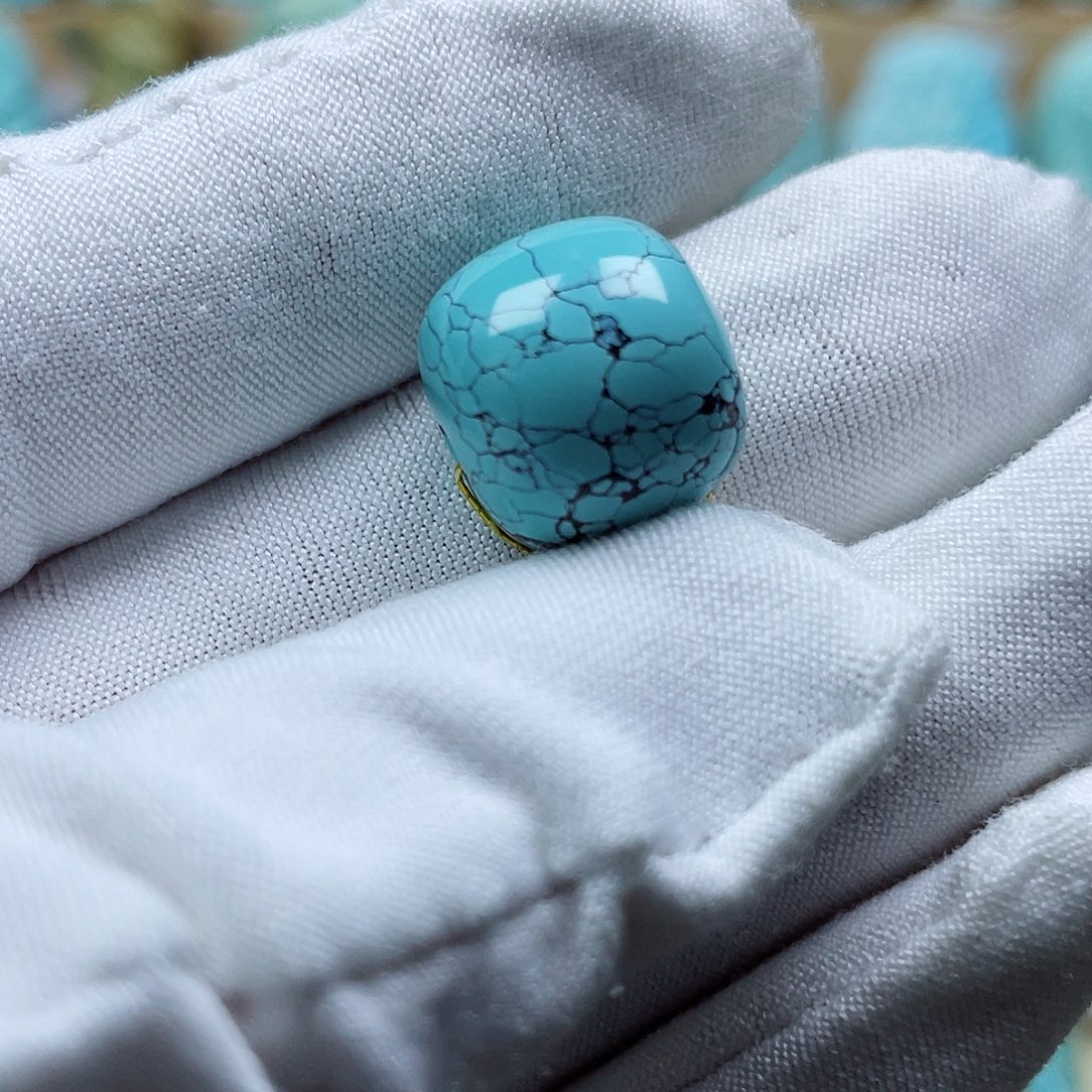 未镶嵌绿松石珠宝奇石14mm