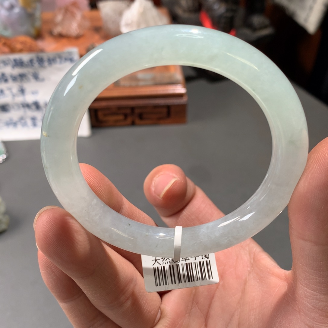 翡翠手镯未镶嵌55.3圆条